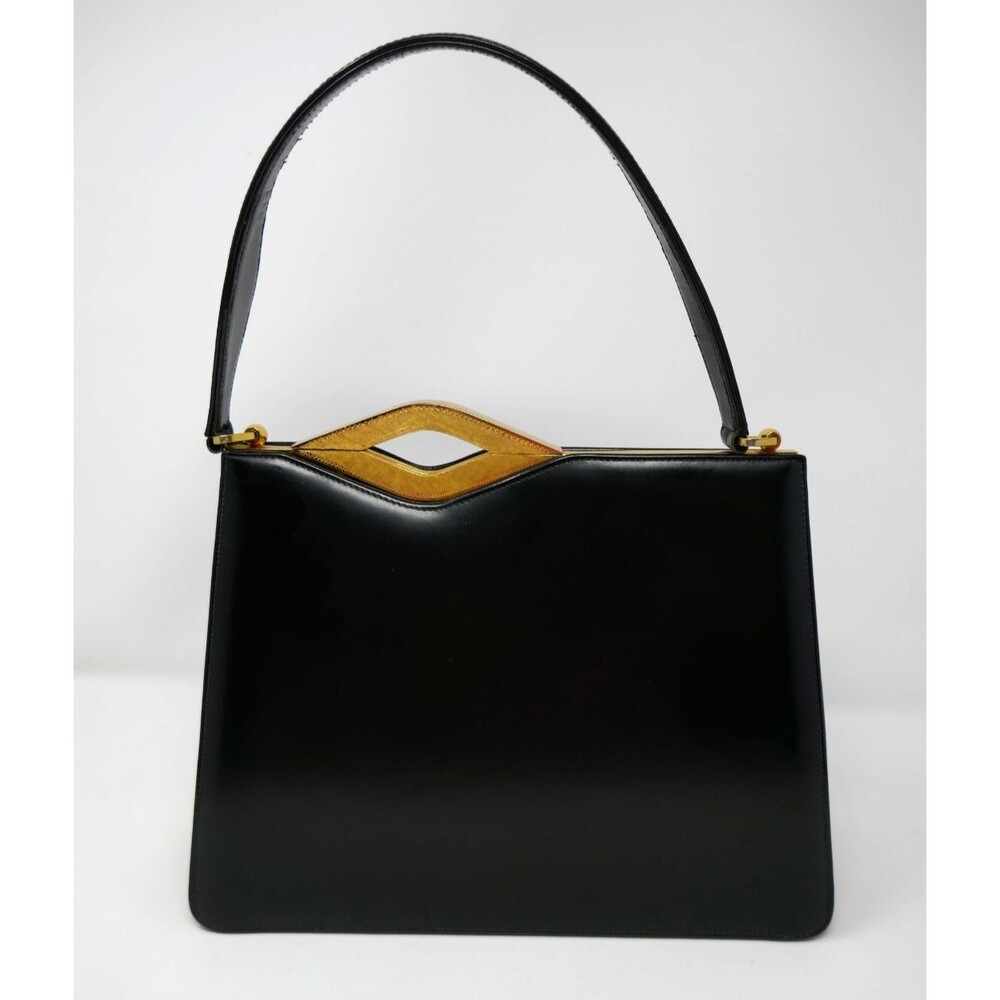 Royal Fernera of Canada Vintage Monsieur Henry Design 1960 Black Leather Handbag